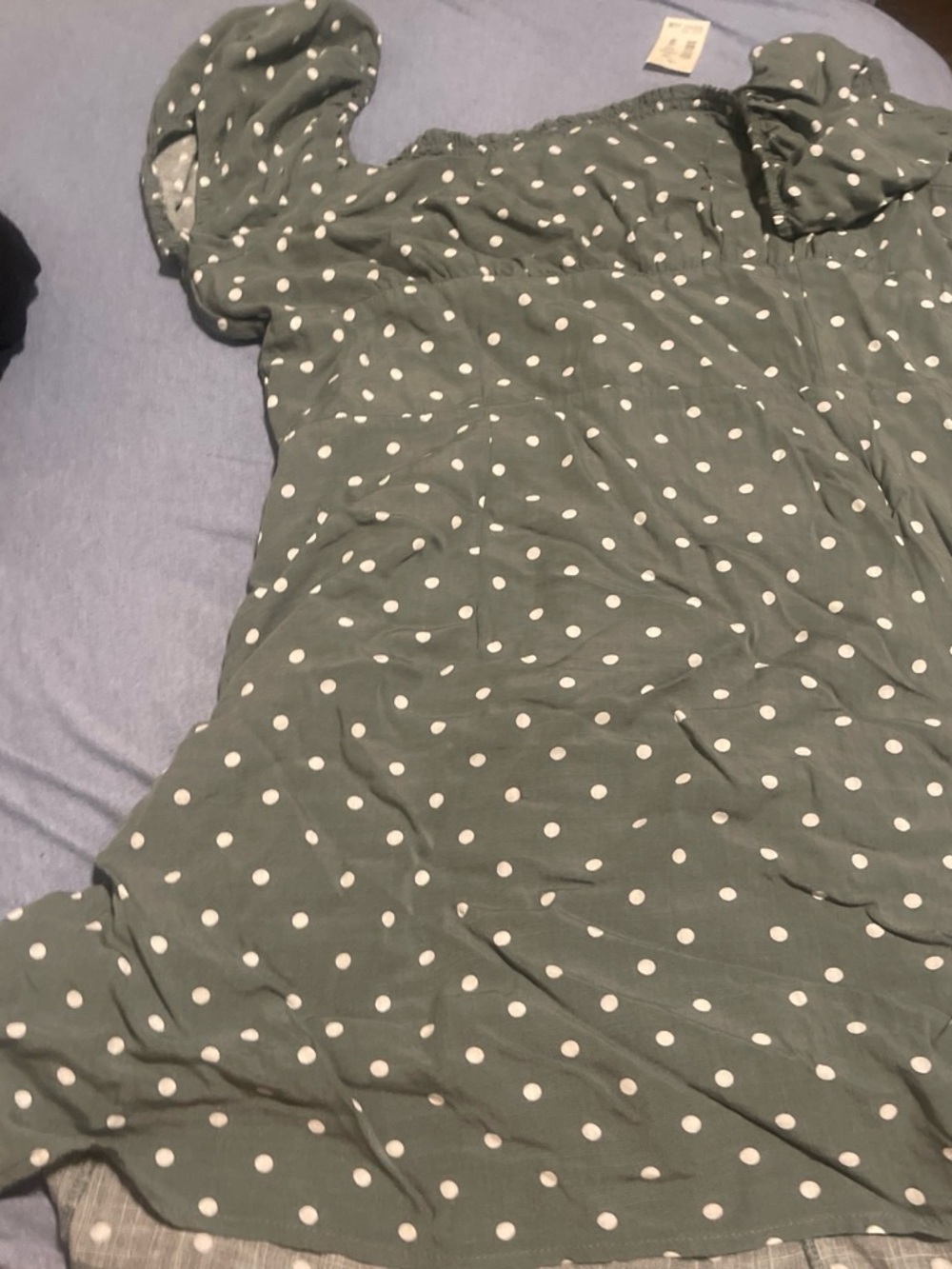 Polka Dot Green Off-Shoulder Jumpsuit
